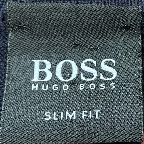 Navy Blue Virgin Wool V Neck Long Sleeve Sweater (XXL) - Picture 5 of 8